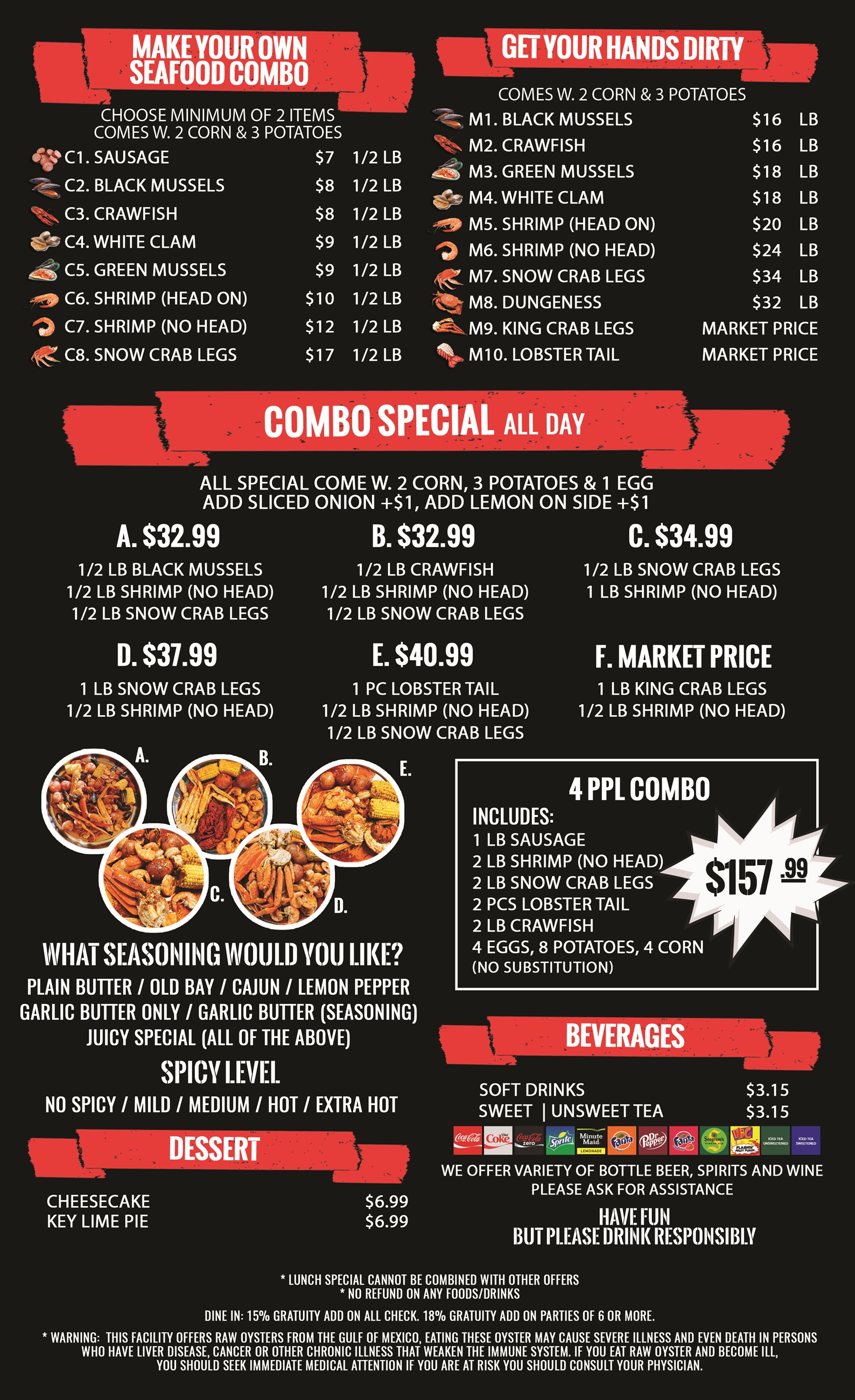 Juicy Seafood Southaven Menu